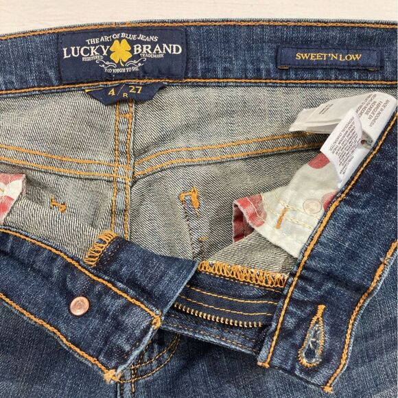 Lucky Brand Sweet N Low Jeans 4/27 Bootcut Blue Denim Y2K Western Casual - Picture 7 of 11